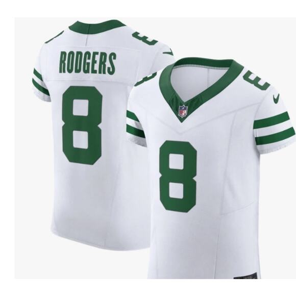 Brand New Nike Engineered Men's Size Large Aaron Rodgers Jersey Jets NFL White - Picture 2 of 10